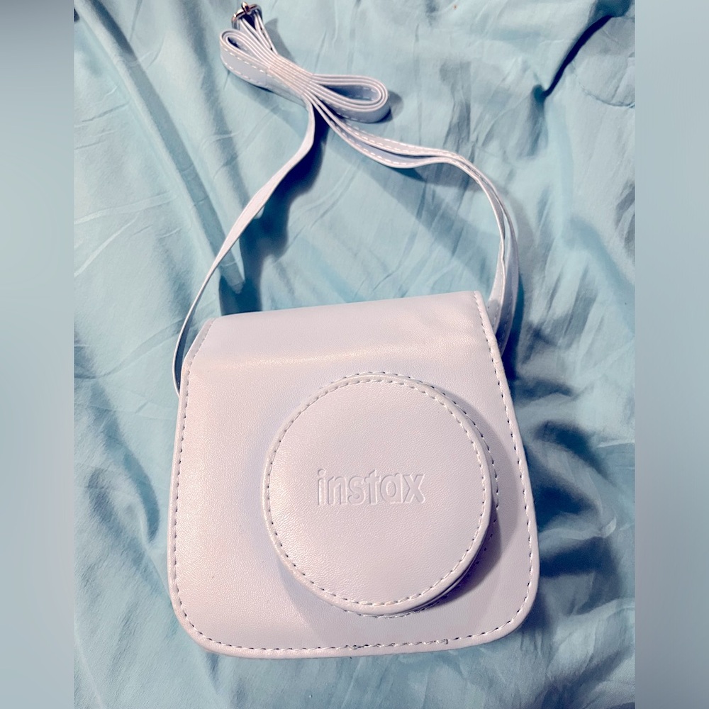 Light blue Polaroid camera case